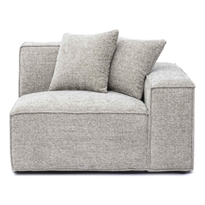 Mindy Taupe Chenille Basketweave RAF Corner Chair