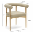 Spara Taupe Vegan Leather Dining Chair