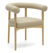 Spara Taupe Vegan Leather Dining Chair