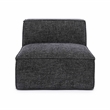 Mindy Charcoal Chenille Basketweave Armless Chair