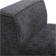 Mindy Charcoal Chenille Basketweave Armless Chair