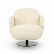 Solange Cream Velvet Swivel Chair