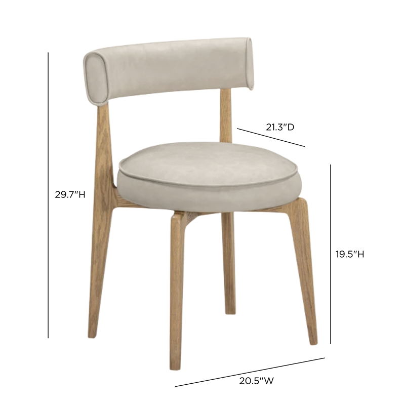 Nikita Cream Performance Vegan Leather Dining Chair