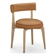Nikita Saddle Brown Performance Vegan Leather Dining Chair