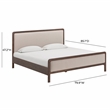 Hella Taupe Velvet King Bed