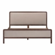 Hella Taupe Velvet King Bed
