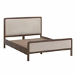 Hella Taupe Velvet Queen Bed
