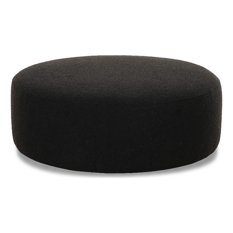 Broohah Black Boucle Ottoman