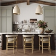 Spara Taupe Vegan Leather Counter Stool