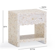 Piara Natural Mother of Pearl Inlaid Nightstand
