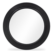 Tanya Black Rattan Round Wall Mirror