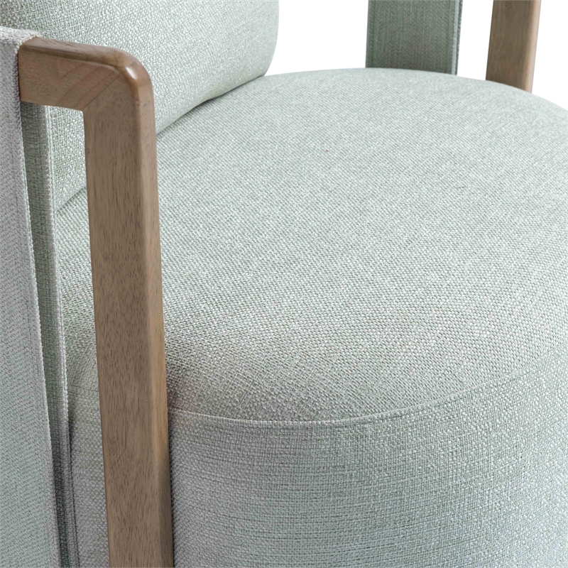 Paolo Mint Green Textured Weave Swivel Chair