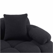 Calliope Black Vegan Shearling 4-piece Modular Sectional
