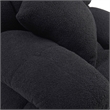 Calliope Black Vegan Shearling 4-piece Modular Sectional