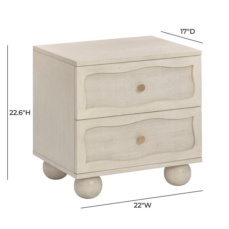 Grappa Whitewashed Nightstand
