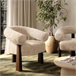 Spara Natural Straight Vegan Shearling Accent Chair
