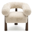 Spara Natural Straight Vegan Shearling Accent Chair