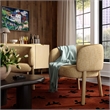 Foxy Honey Textured Fabric Upholstered Accent Chair