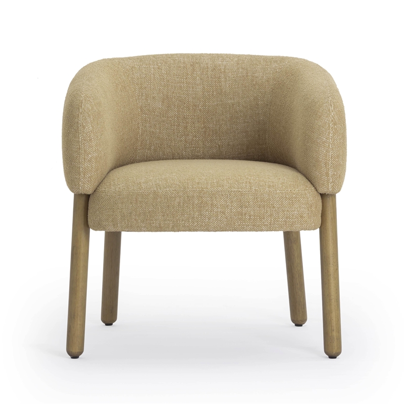 Foxy Honey Textured Fabric Upholstered Accent Chair
