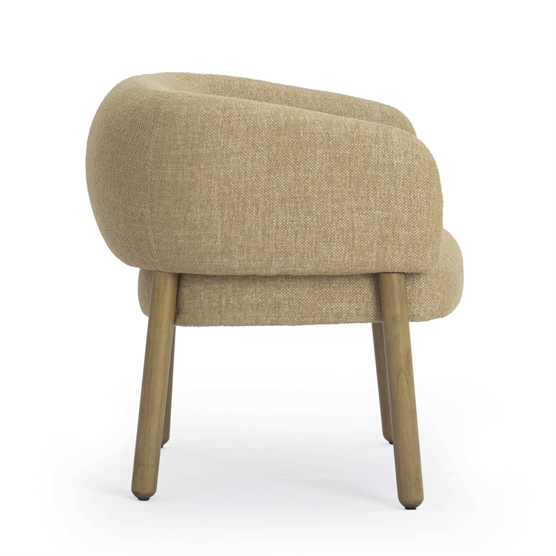 Foxy Honey Textured Fabric Upholstered Accent Chair