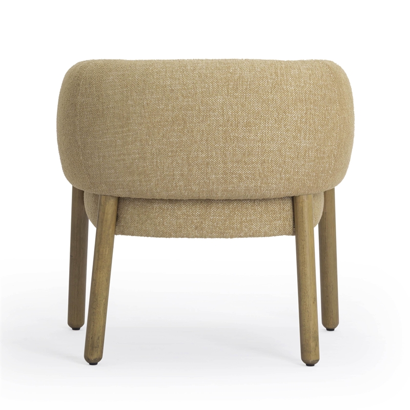Foxy Honey Textured Fabric Upholstered Accent Chair