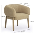 Foxy Honey Textured Fabric Upholstered Accent Chair