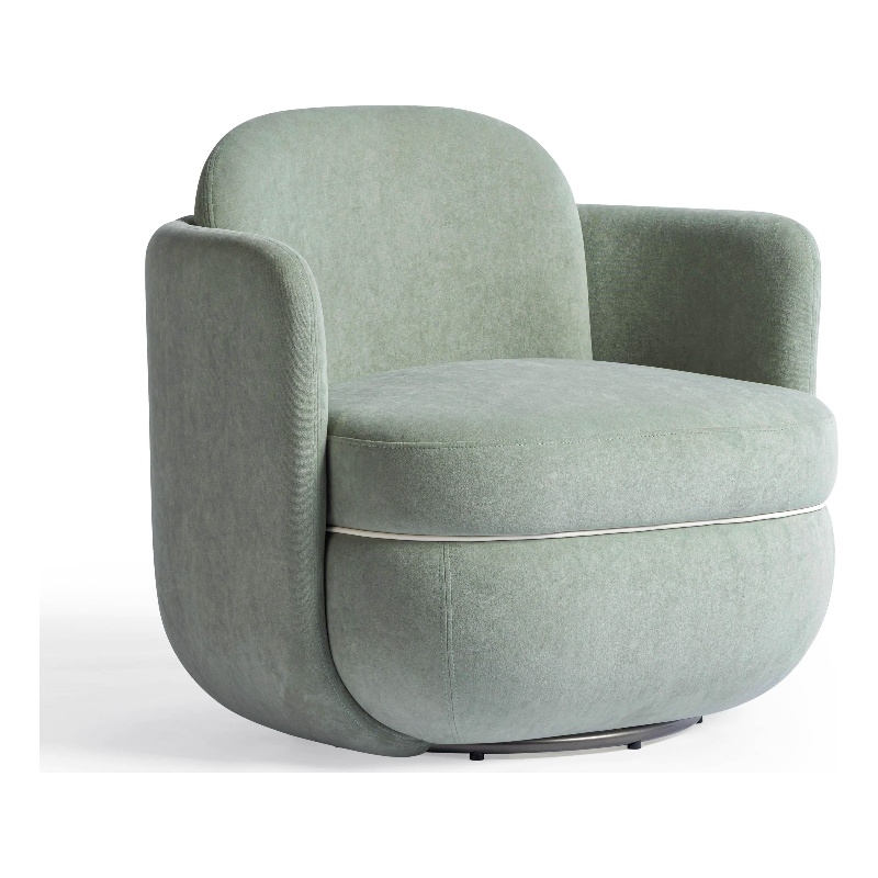 Wolfie Mint Green Velvet Swivel Chair