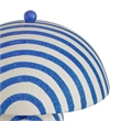 Maiori Blue Striped Papier Mache Table Lamp