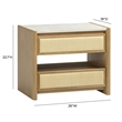 Paige Natural Oak 2-Drawer Nightstand