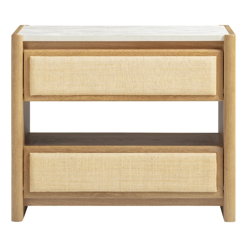 Paige Natural Oak 2-Drawer Nightstand