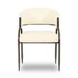 Tatum Cream Vegan Leather 2-Tone Dining Chair