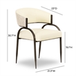Tatum Cream Vegan Leather 2-Tone Dining Chair