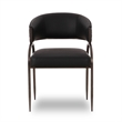 Tatum Black Vegan Leather 2-Tone Dining Chair