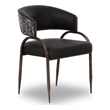 Tatum Black Vegan Leather 2-Tone Dining Chair