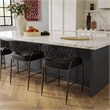 Tatum Black Vegan Leather 2-Tone Counter Stool
