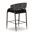 Tatum Black Vegan Leather 2-Tone Counter Stool