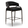 Tatum Black Vegan Leather 2-Tone Counter Stool