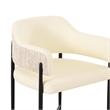 Sezanne Cream Vegan Leather 2-Tone Dining Chair