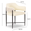 Sezanne Cream Vegan Leather 2-Tone Dining Chair