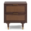 Sierra Dark Chocolate Brown 2 Drawer Nightstand