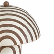 Maiori Chocolate Brown Striped Papier Mache Table Lamp