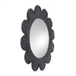 Coralie Black Rattan Round Mirror
