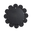 Coralie Black Rattan Round Mirror