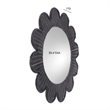 Coralie Black Rattan Round Mirror