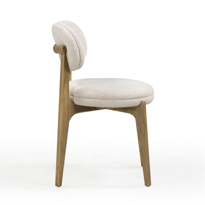 Carnation Cream Performance Fabric Dining Chair