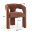 Malone Rust Red Performance Chenille Dining Chair