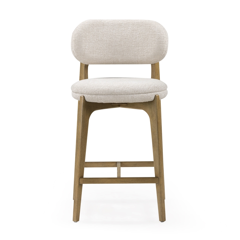 Carnation Cream Performance Fabric Counter Stool