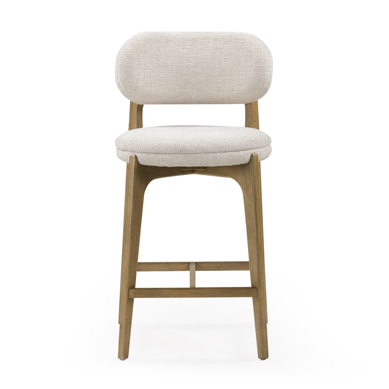 Carnation Cream Performance Fabric Counter Stool