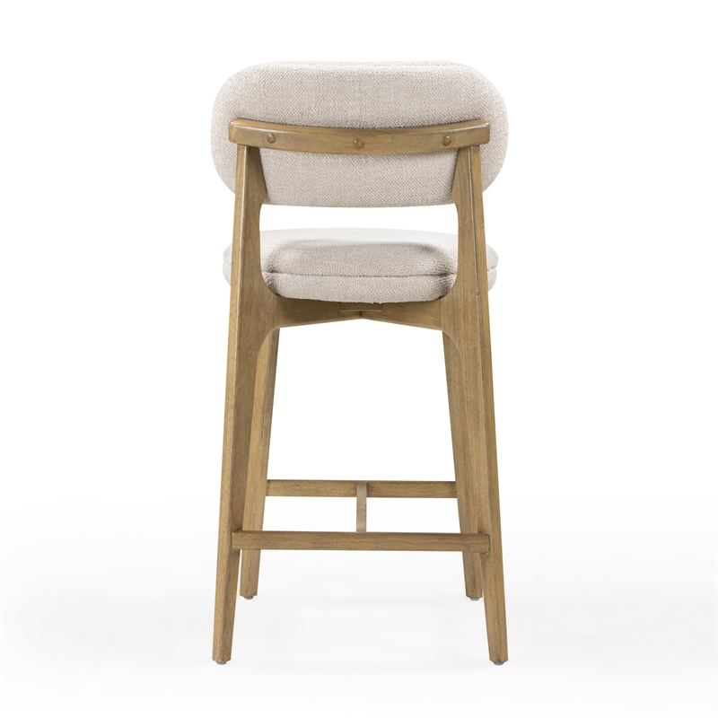 Carnation Cream Performance Fabric Counter Stool