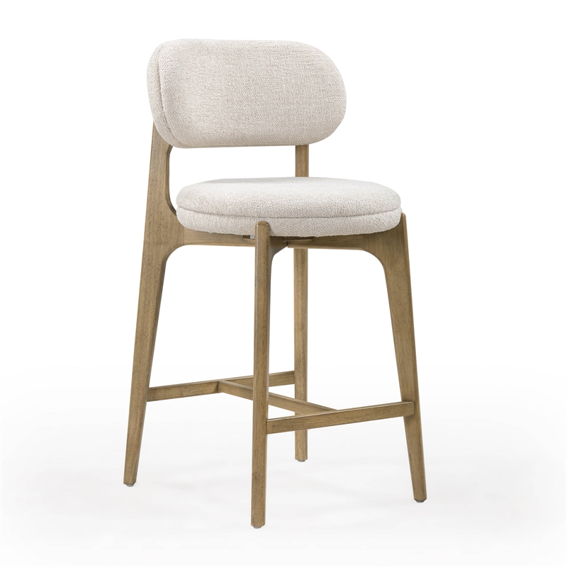Carnation Cream Performance Fabric Counter Stool